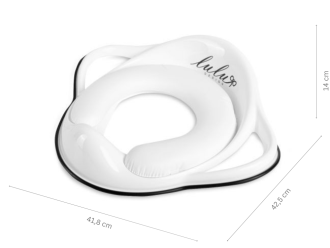 Miękka nakładka na sedes Lulu biało/czarna