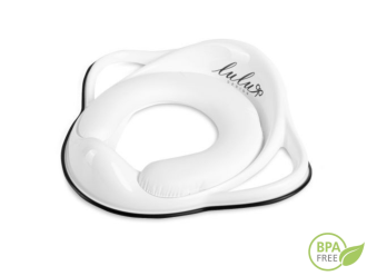 Miękka nakładka na sedes Lulu biało/czarna