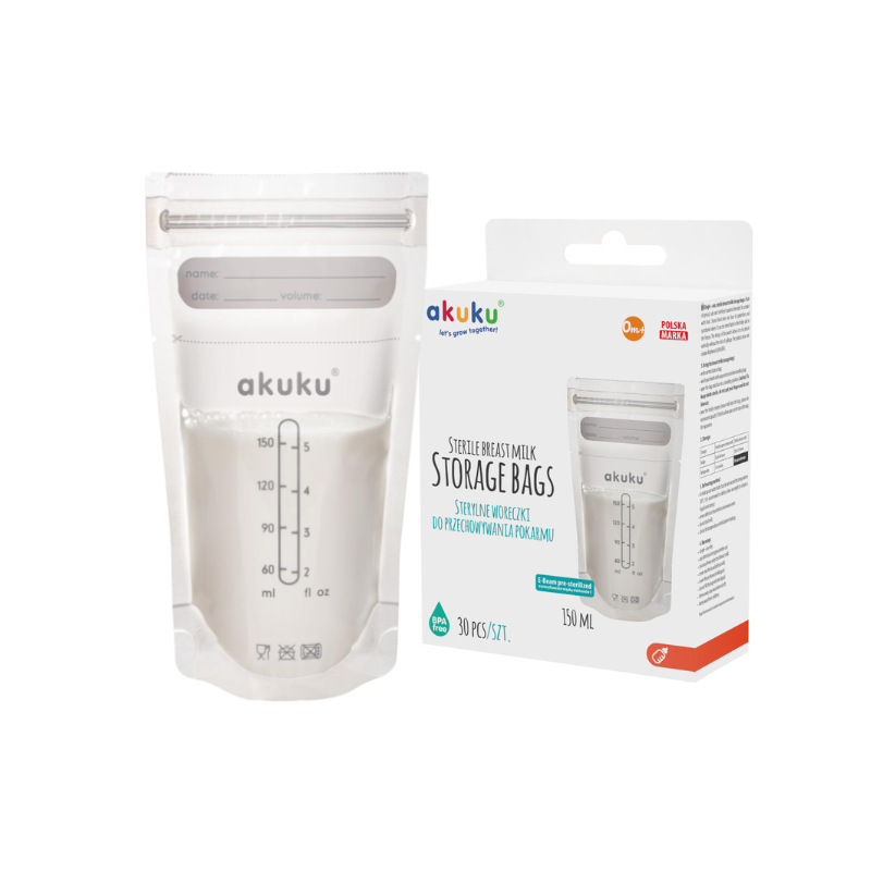 Sterylne woreczki do przechowywania pokarmu 150 ml