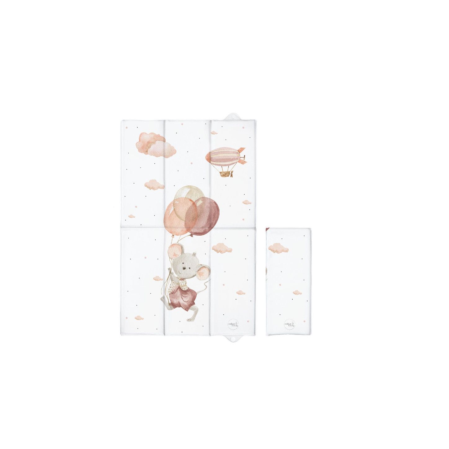 CEBA Składana mata do przewijania duża 50x80 Basic Mouse