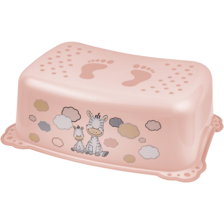 Maltex Podnóżek Zebra jasny różowy/różowy