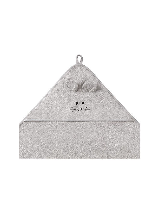 BabyOno Okrycie kąpielowe bambusowe z kapturkiem 100x100cm