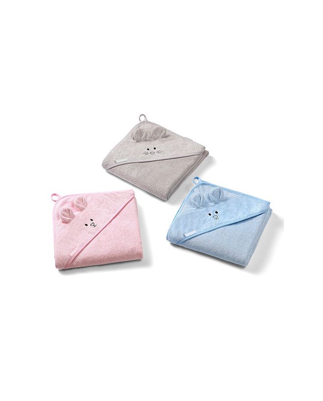 BabyOno Okrycie kąpielowe bambusowe z kapturkiem 100x100cm