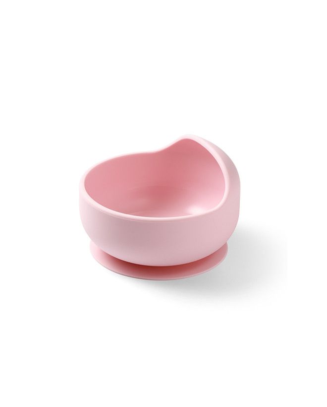 BabyOno Silikonowa miseczka z przyssawką różowa