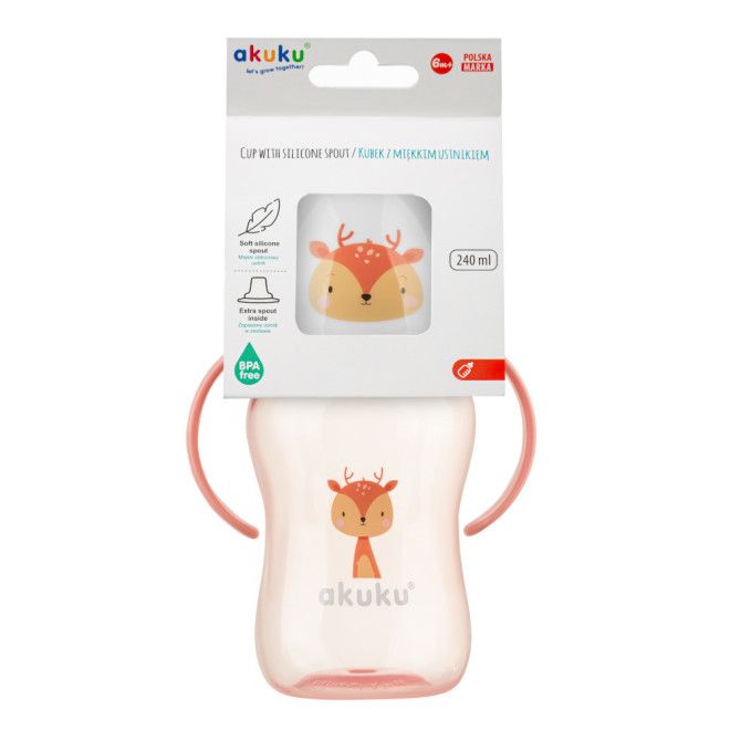 Akuku Bidon z miękkim ustnikiem Jelonek