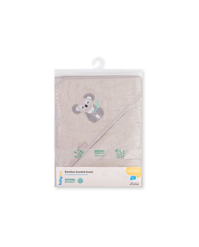 BabyOno Okrycie kąpielowe bambusowe Ręcznik z kapturkiem Natural Bamboo 100X100