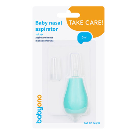 BabyOno Aspirator do nosa - gruszka - biały Take Care