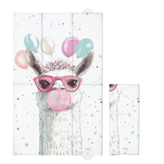 CEBA Składana mata do przewijania duża 50x80cm Basic Crazy Llama