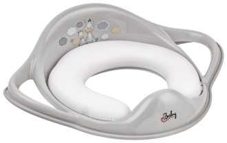 Miękka nakładka sedesowa Zebra szary/biały