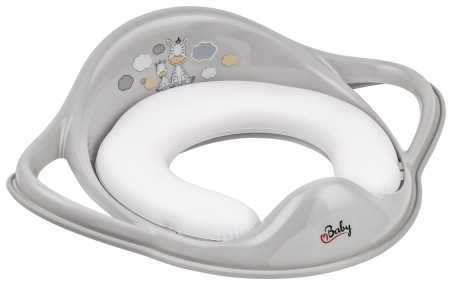 Miękka nakładka sedesowa Zebra szary/biały