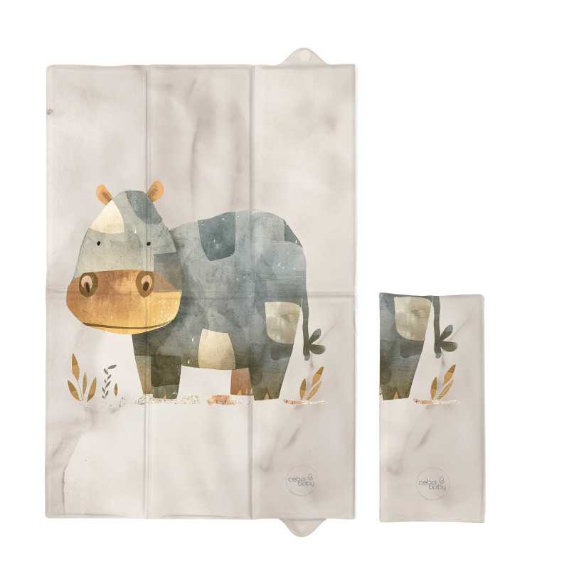 Składana mata do przewijania 60x40 Basic Cosy Hippo