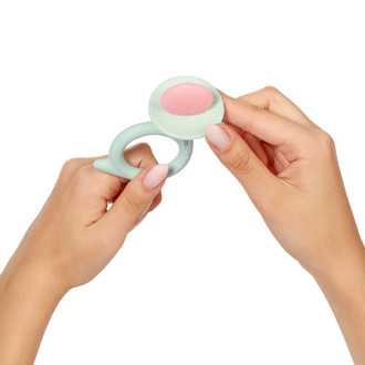 BabyOno Gryzak silikonowy Snail zielony