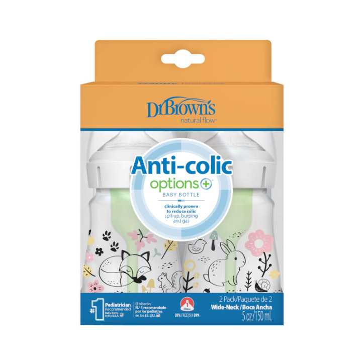 Dr. Brown's Butelka szeroka szyjka 150 ml Options Plus 2-pak Las