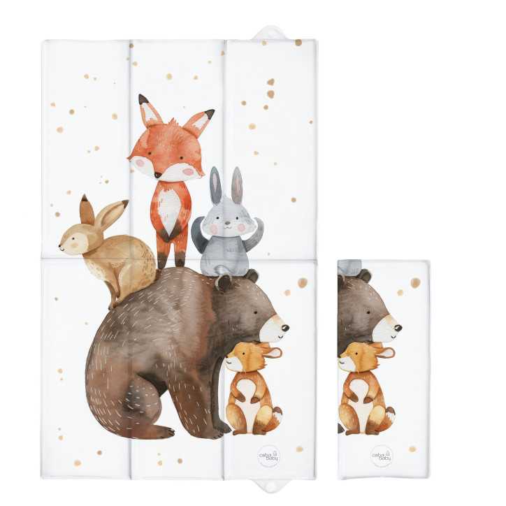 CEBA Składana mata do przewijania duża 50x80 Basic Forest Friends