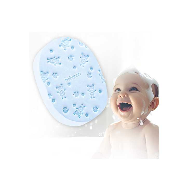 BabyOno Gąbka kąpielowa dla dzieci i niemowląt niebieska