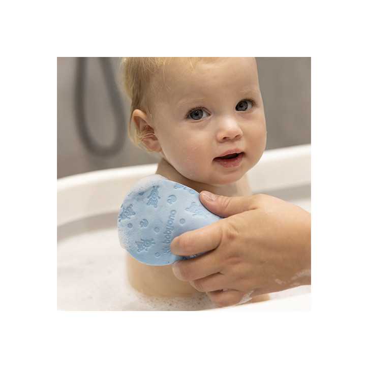 BabyOno Gąbka kąpielowa dla dzieci i niemowląt niebieska
