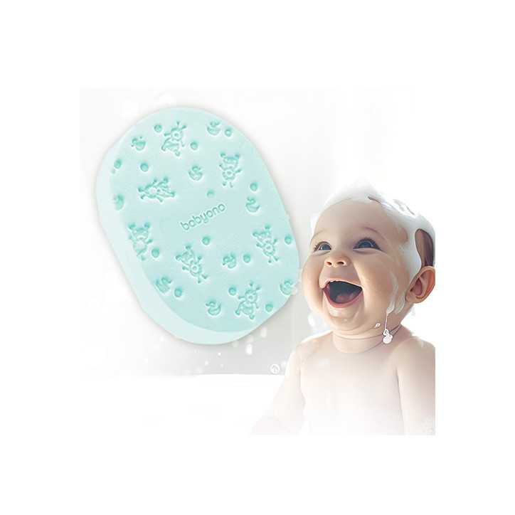 BabyOno Gąbka kąpielowa dla dzieci i niemowląt turkusowa