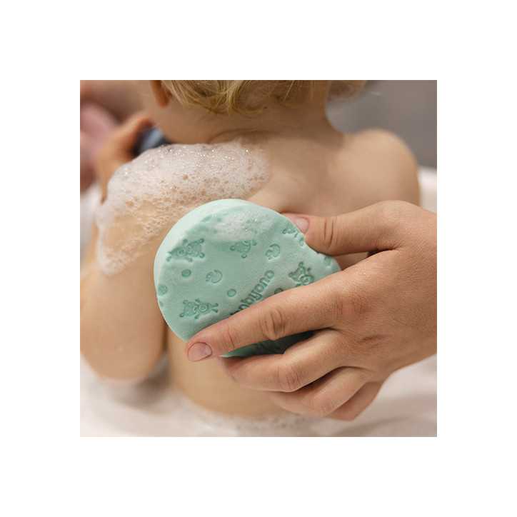 BabyOno Gąbka kąpielowa dla dzieci i niemowląt turkusowa