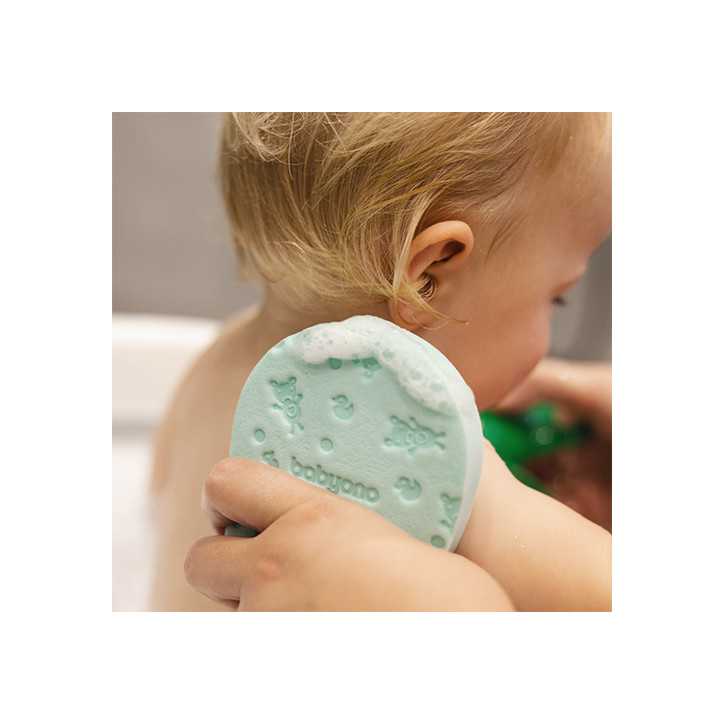 BabyOno Gąbka kąpielowa dla dzieci i niemowląt turkusowa