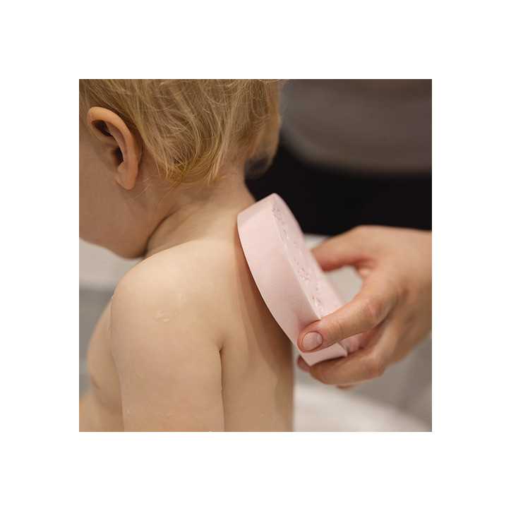 BabyOno Gąbka kąpielowa dla dzieci i niemowląt różowa