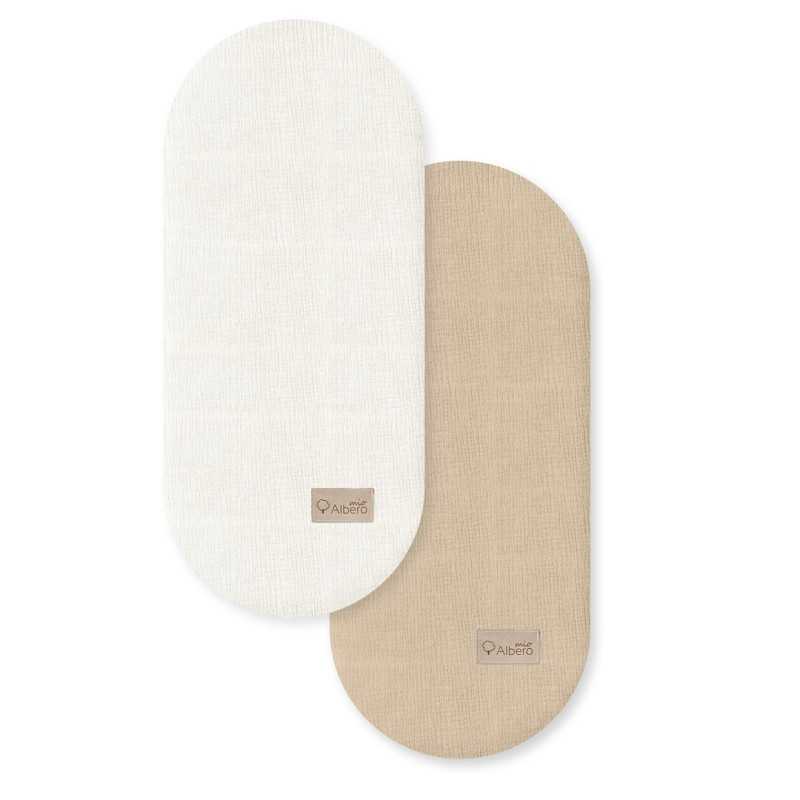 Albero Mio Prześcieradło do gondoli 2-pak Biszkoptowy