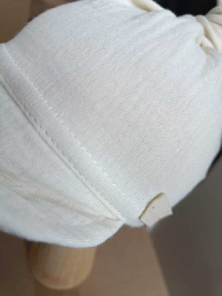 Muślinowa Chustka z Daszkiem Niemowlęca 0+mc Beżowa