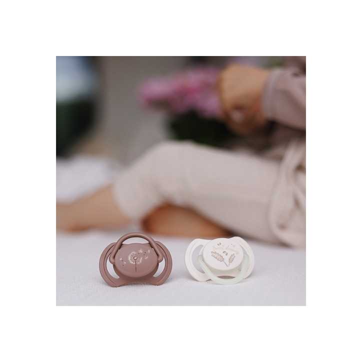 BabyOno Smoczki symetryczne silikonowe 18m+