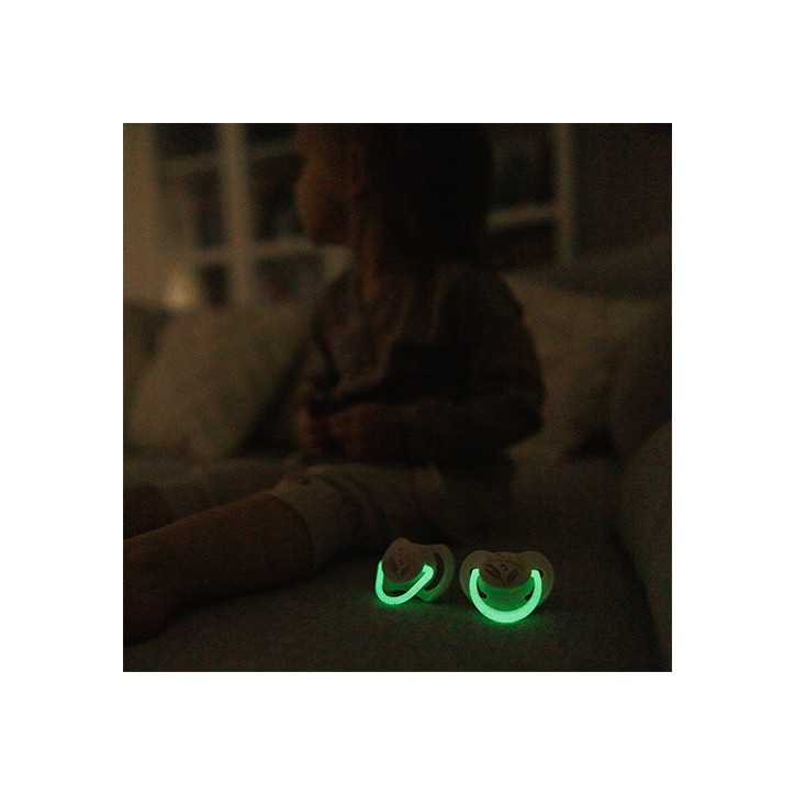 BabyOno Smoczki symetryczne silikonowe 18m+