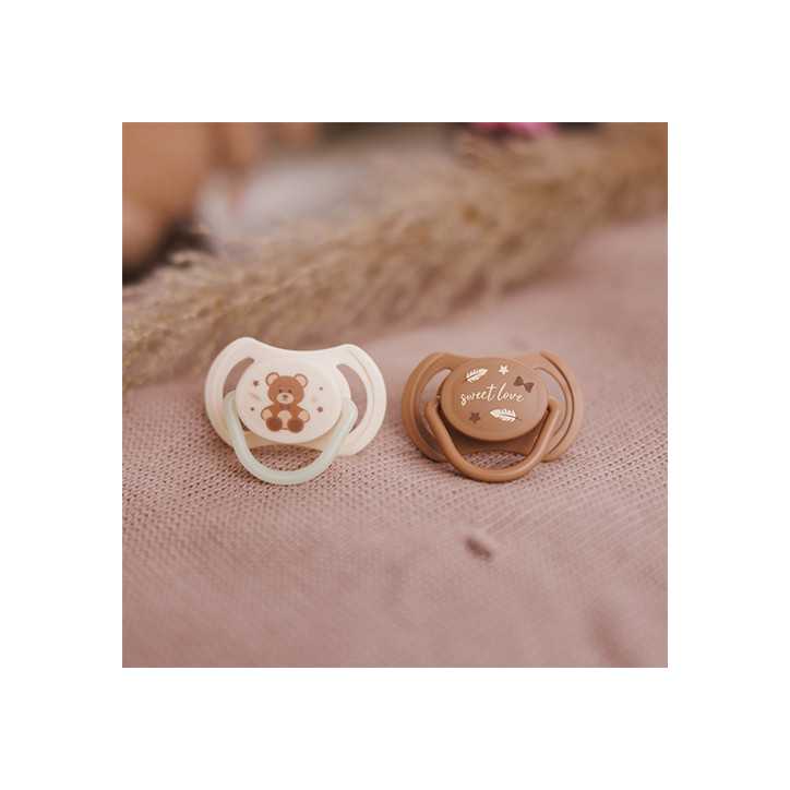 BabyOno Smoczki symetryczne silikonowe 0-6m