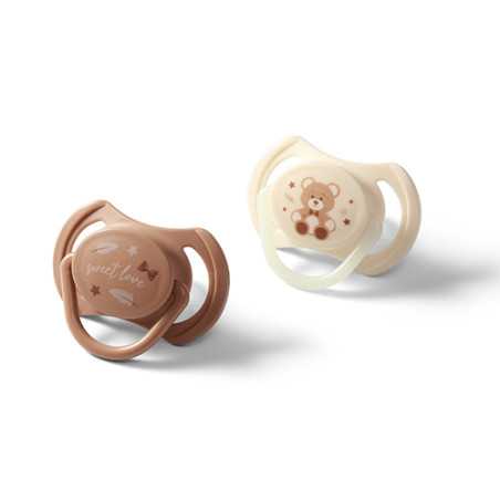 BabyOno Smoczki symetryczne silikonowe 0-6m